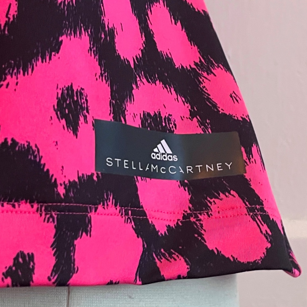 Stella McCartney x Adidas Hot Pink & Black Barricade Active Tank / Gym Top LARGE - Picture 4 of 10